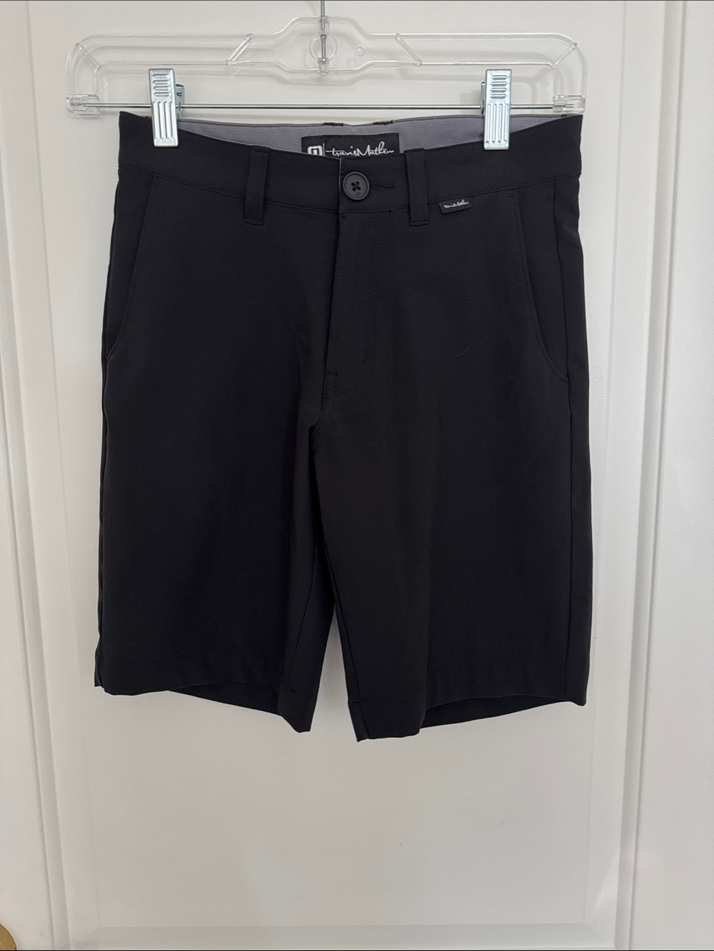Boys Travis Mathew Black Performance Flat Front Shorts